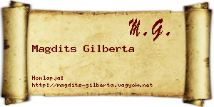 Magdits Gilberta névjegykártya